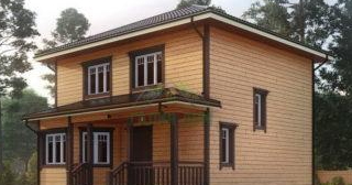 Двухэтажный дом из бруса в Нижнем Новгороде от ГрадХаус - строительство от 134498 руб.