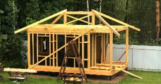 Сарай из бруса 100х100 в Нижнем Новгороде - строительство под ключ | ГрадХаус от 41384 руб.